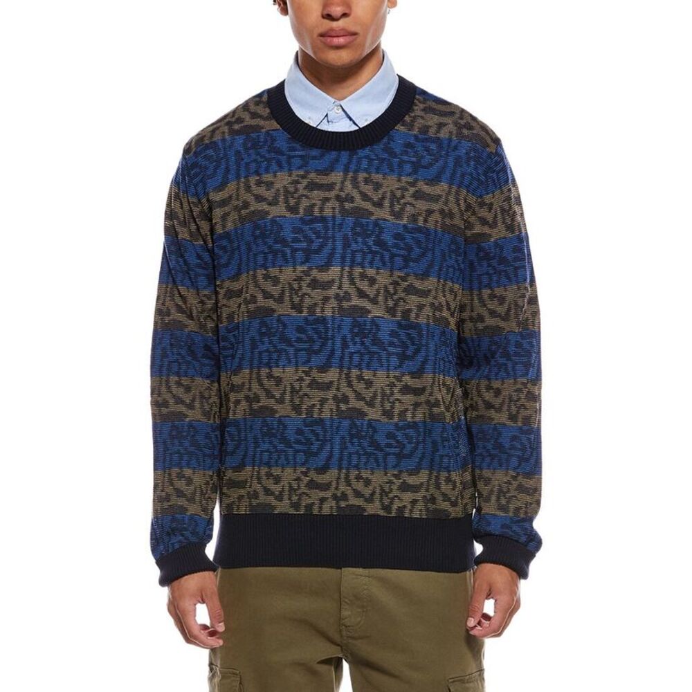 Rowing Blazers Mens  Tonal Striped Sweater, Blue